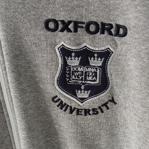 Oxford University Gray Zip-Up Jacket - Picture 5 of 6